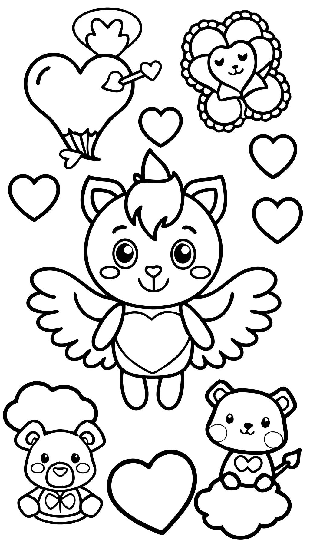 free coloring pages of valentines